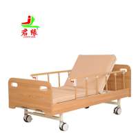 B22 Two function rotating manual wood grain hospital bed